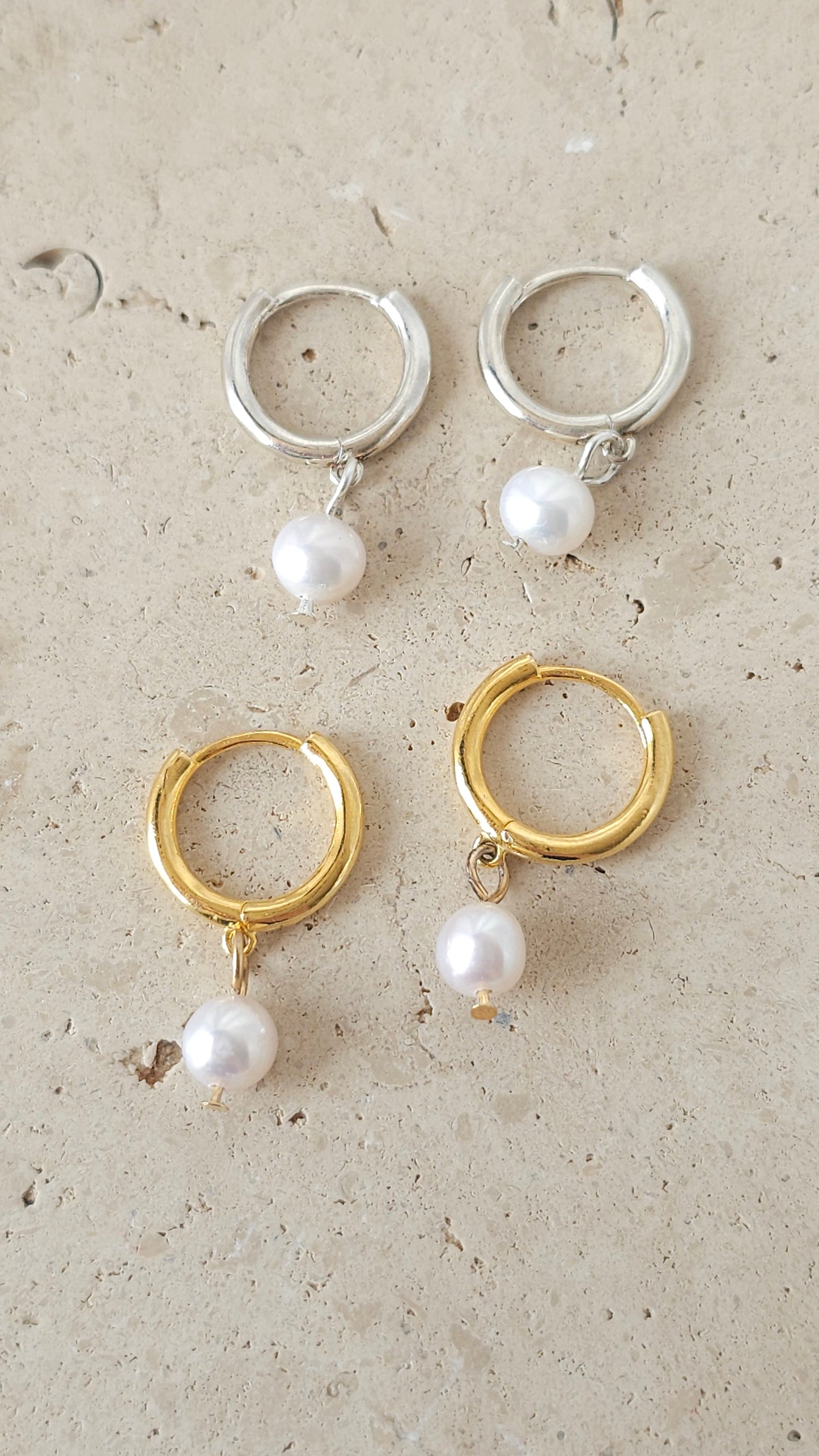 Maya Pearl Hoops