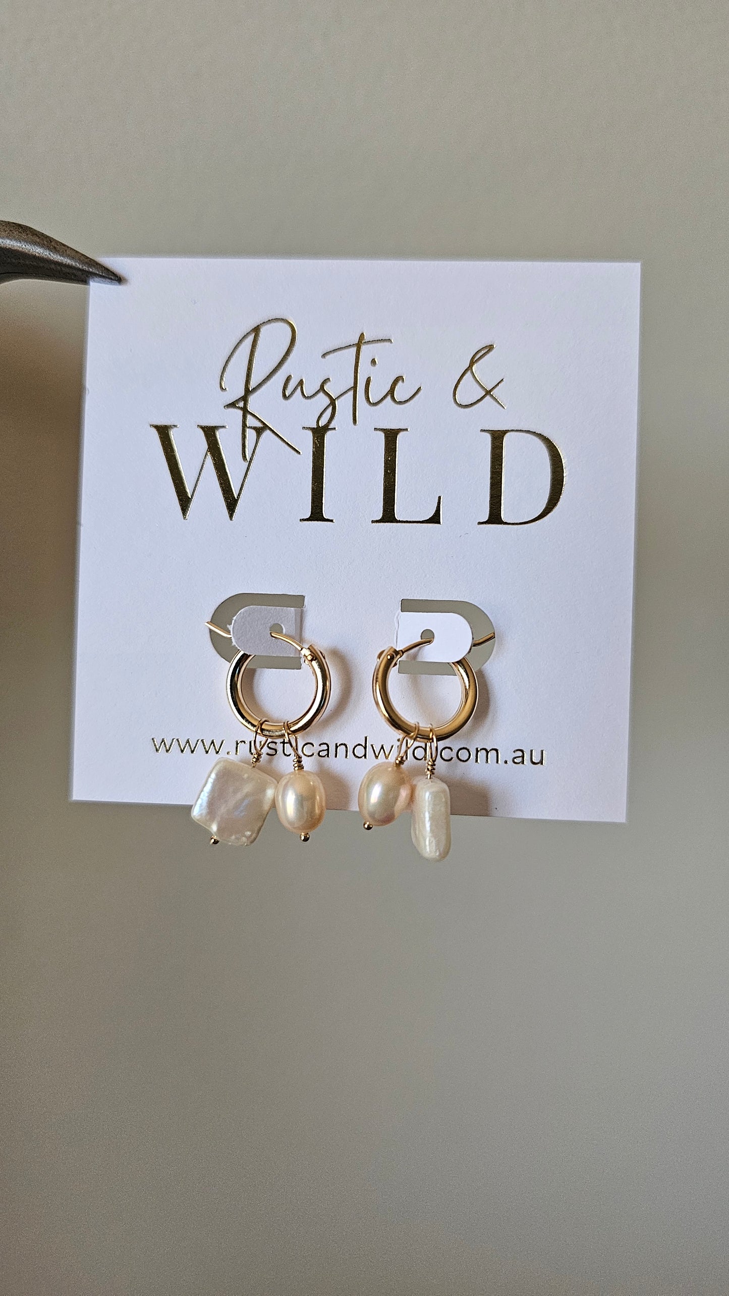 Pearl Hoops - 14k Gold Filled