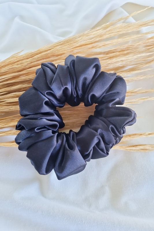 DELUXE | XL Satin Scrunchies - Black
