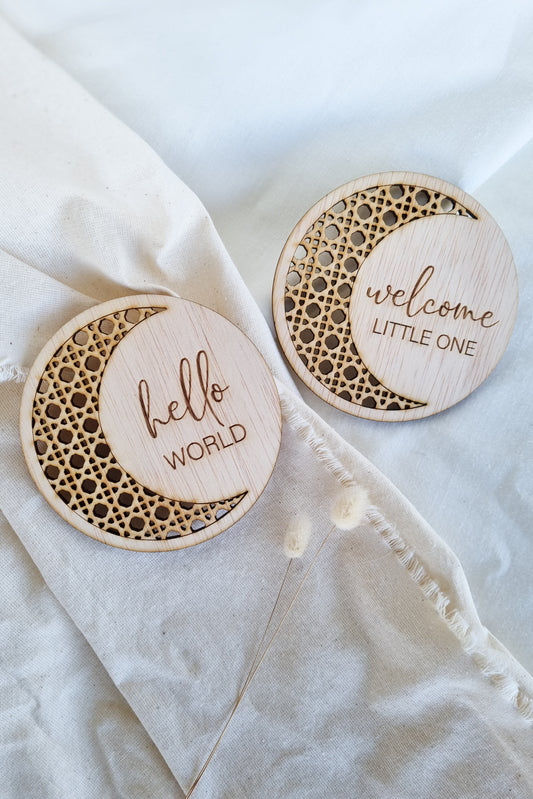 Boho Moon | Hello World & Welcome Little One