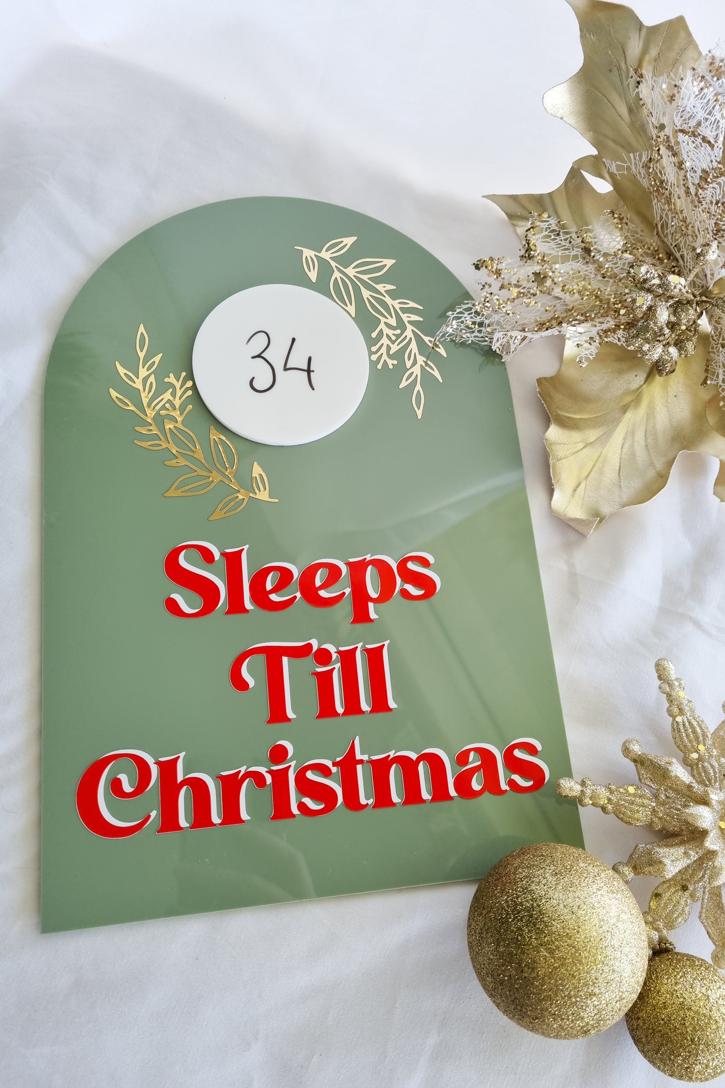Sleeps Until Christmas Count Down Arch Stand
