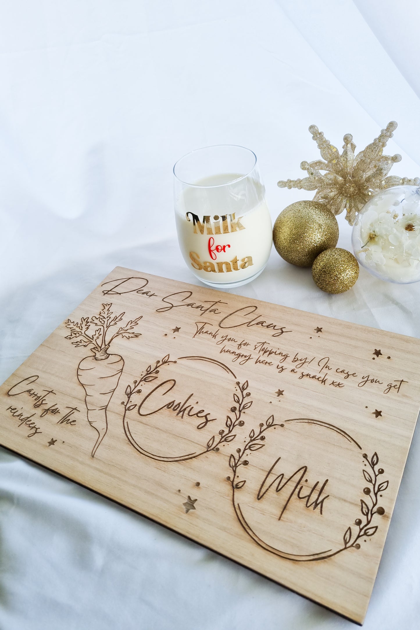 Milk for Santa Glass