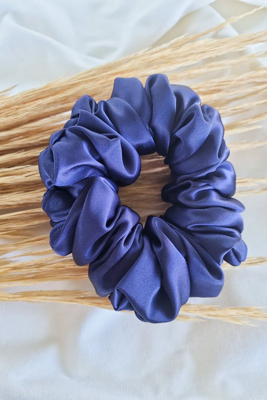 DELUXE | XL Satin Scrunchies - Navy