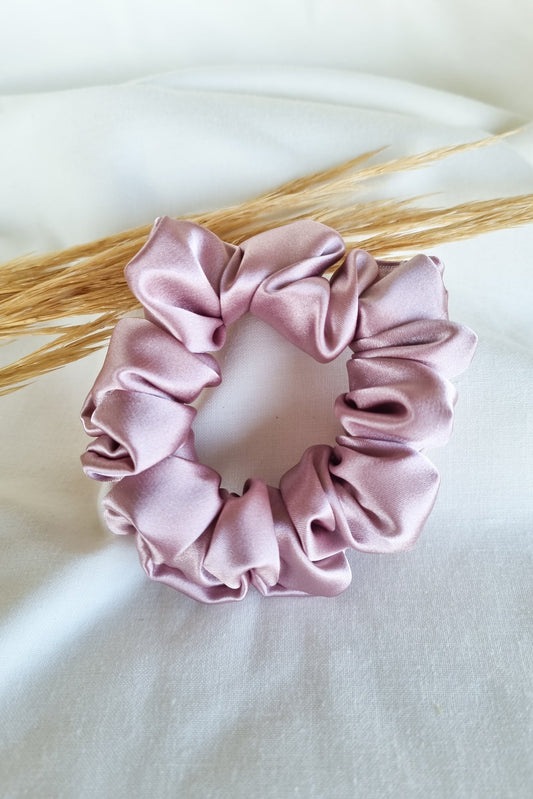 DELUXE | Regular Satin Scrunchies - Opal Pink