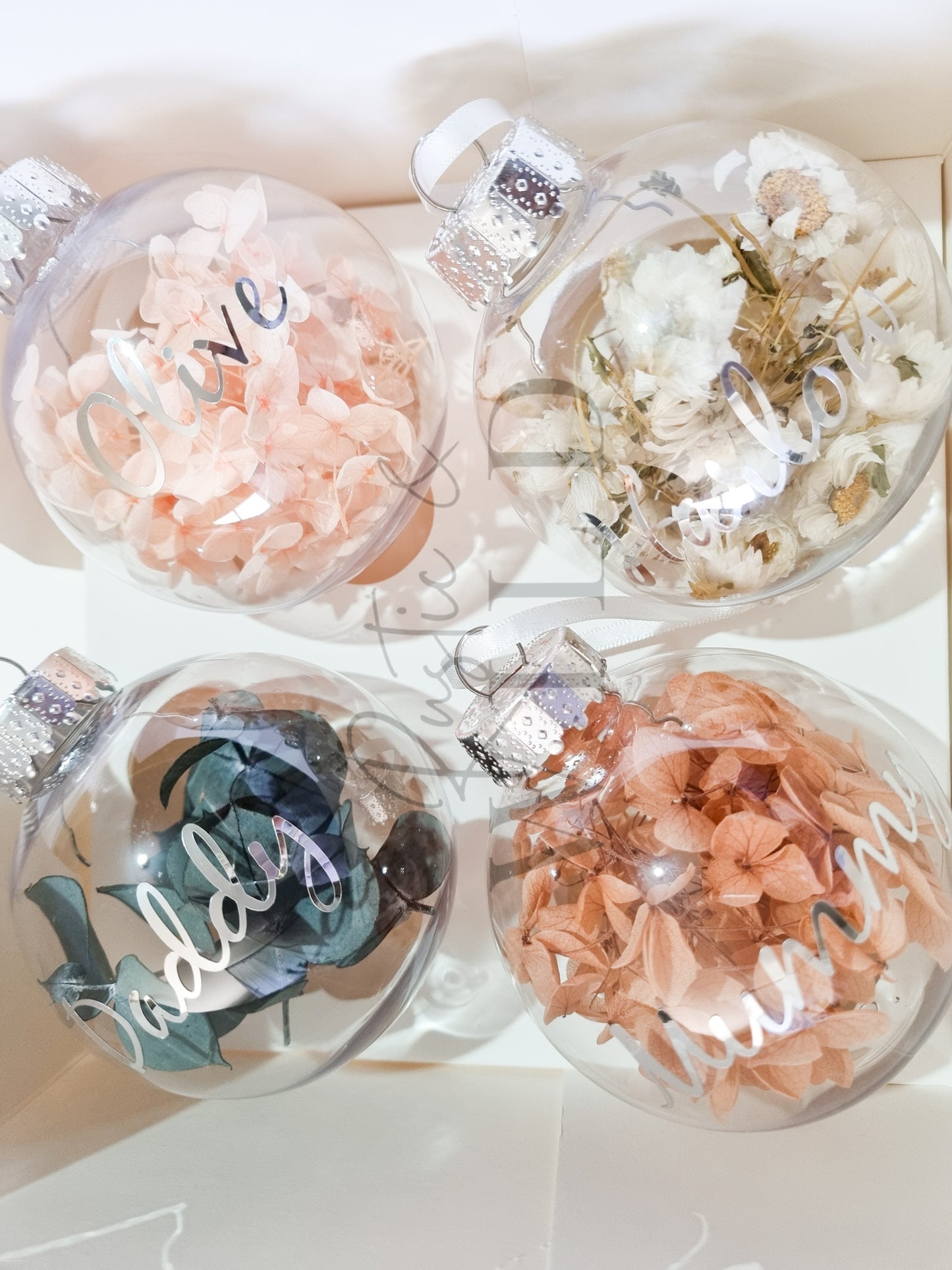 Personalised Floral Baubles