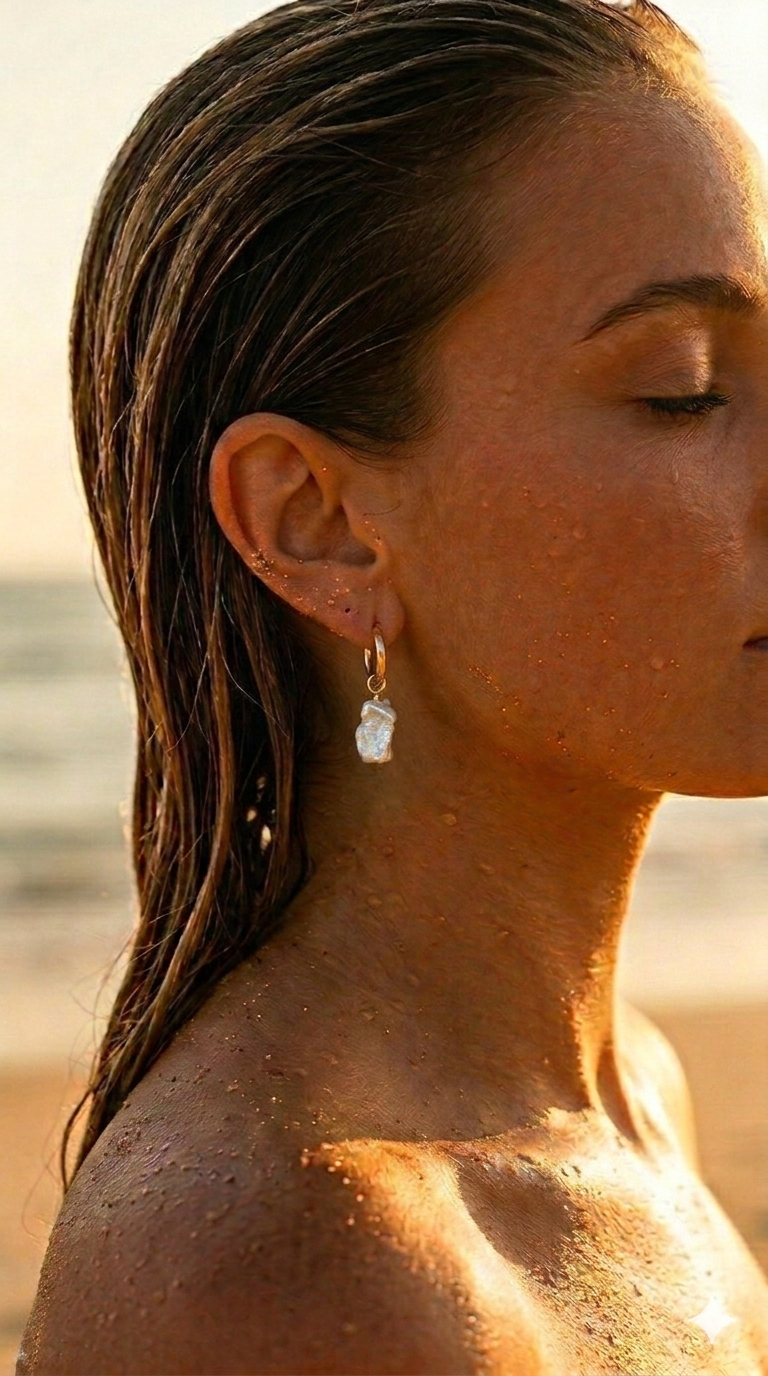 Baroque Pearl Hoops - 14k Gold Filled