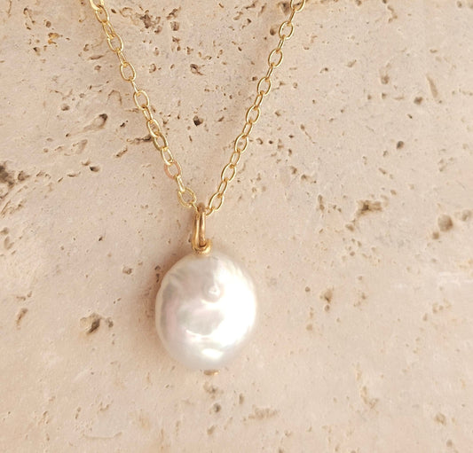 Coin Pearl Necklace