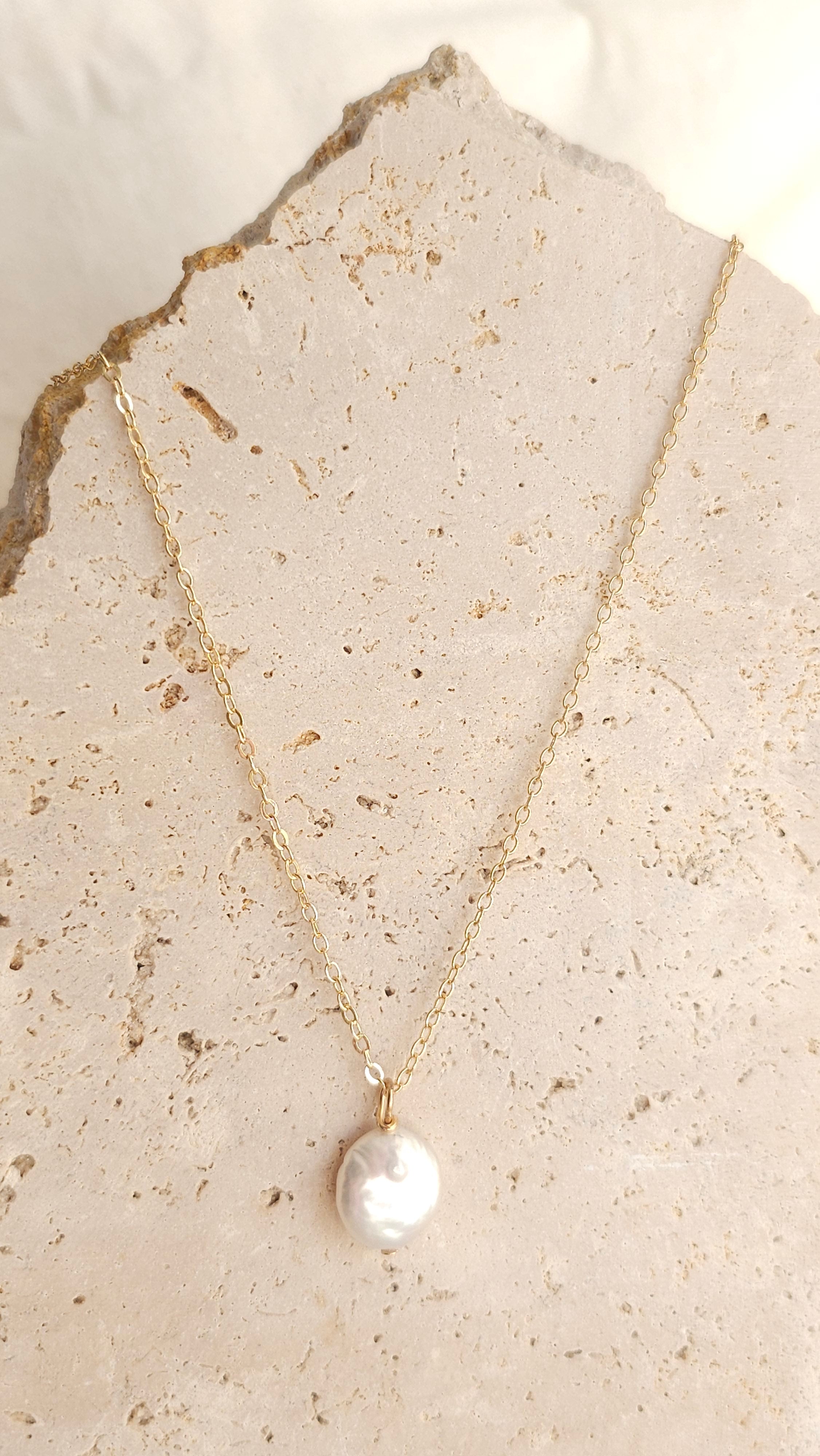 Coin Pearl Necklace