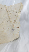 Crystal Droplet Necklace - Rainbow Fluorite