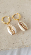 Cowrie Shell Hoops