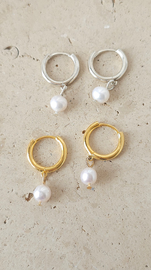Maya Pearl Hoops