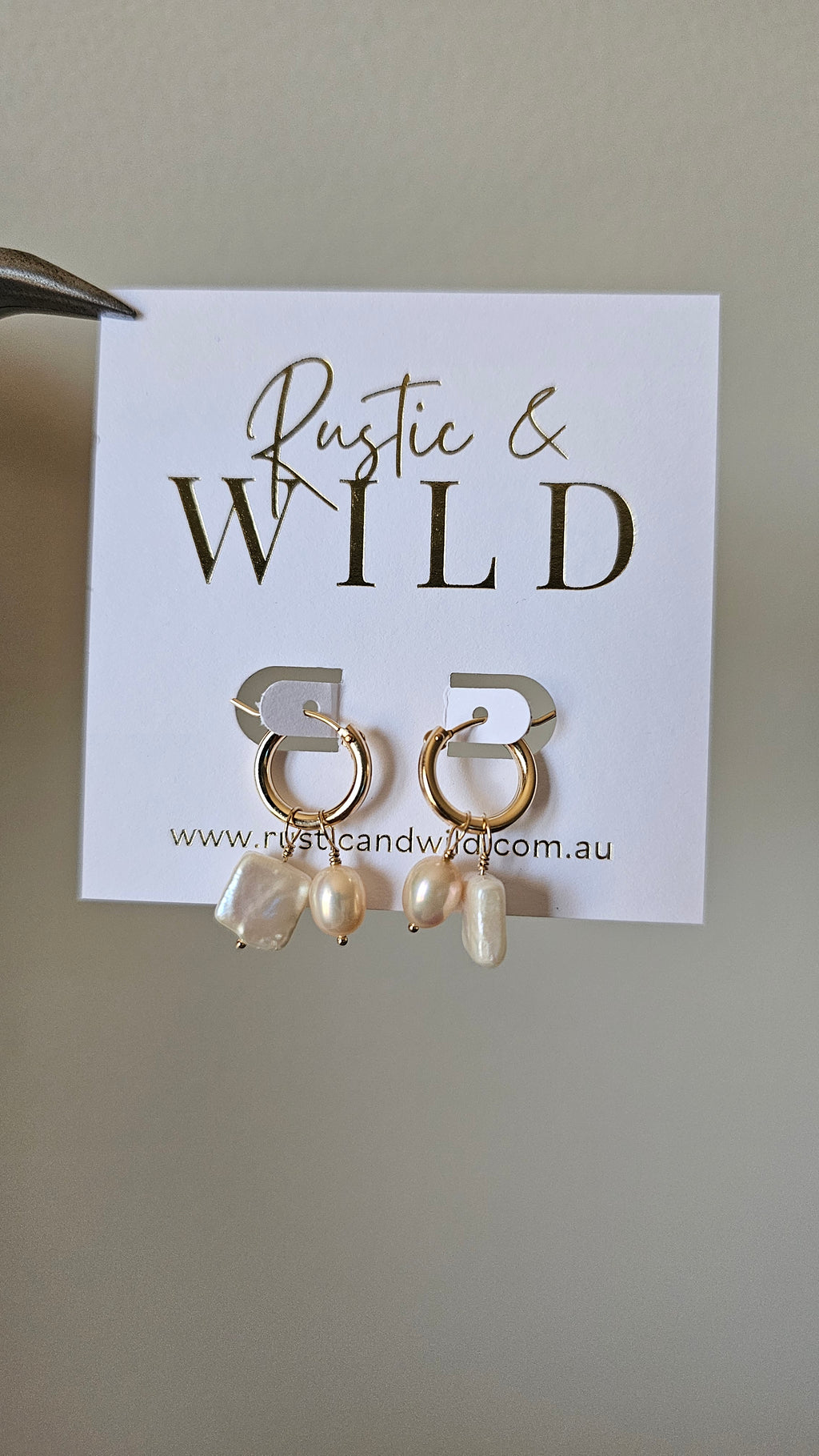 Pearl Hoops - 14k Gold Filled
