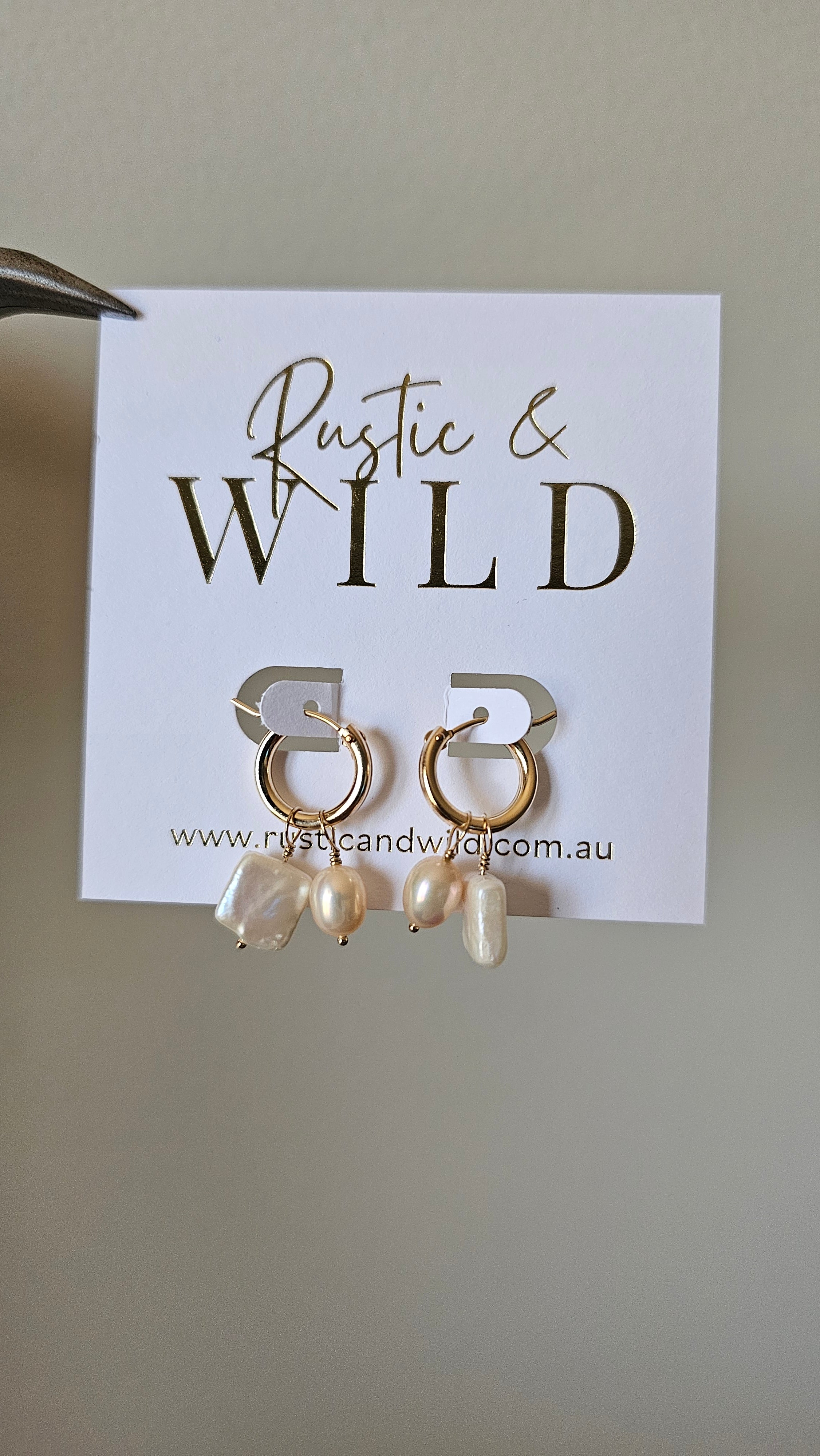Pearl Hoops - 14k Gold Filled