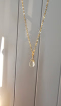 Crystal Droplet Necklace - Citrine