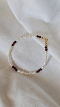 Garnet Pearl Bracelet
