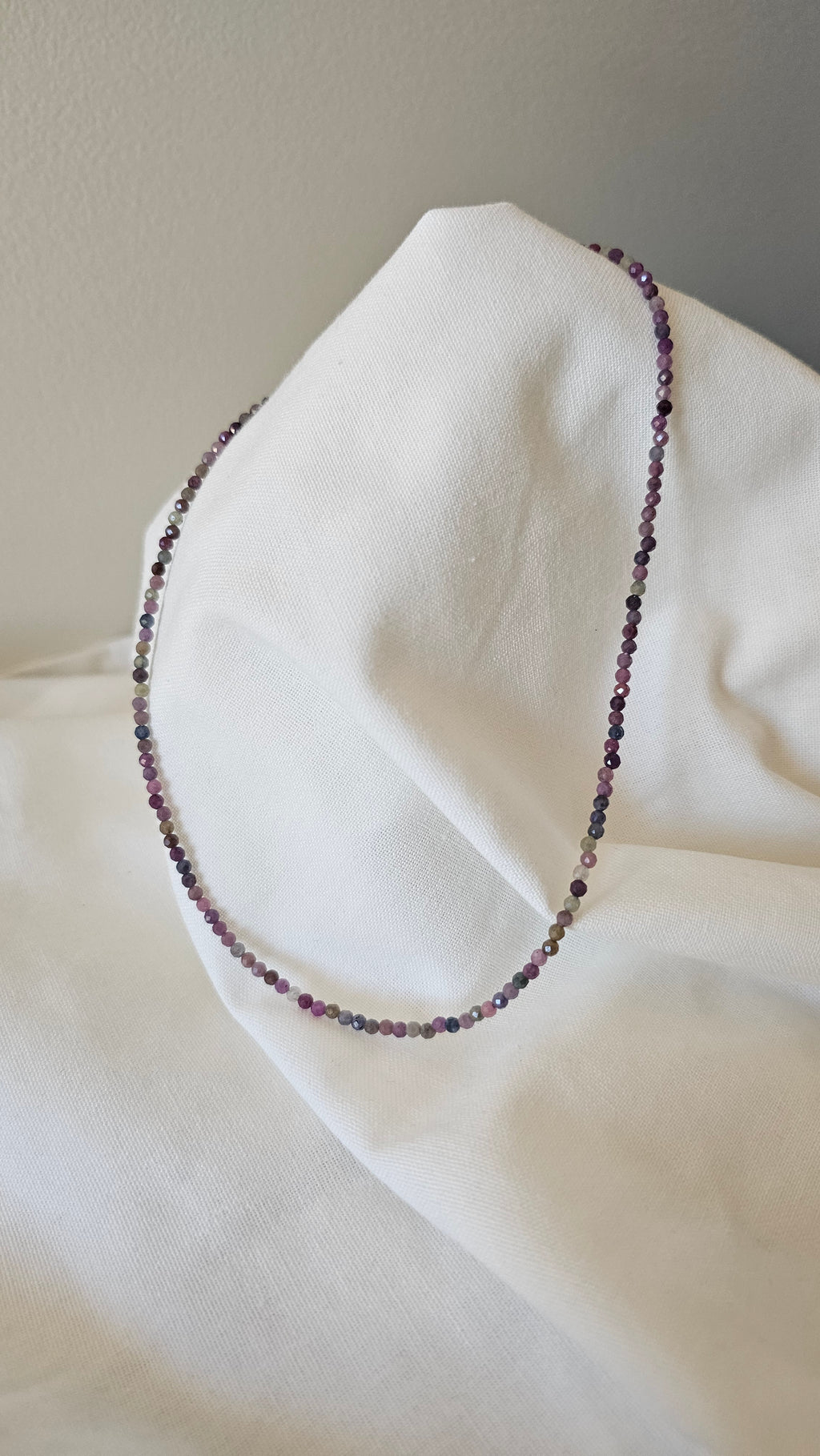 Pink Tormaline Crystal Choker Necklace