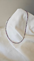 Pink Tormaline Crystal Choker Necklace