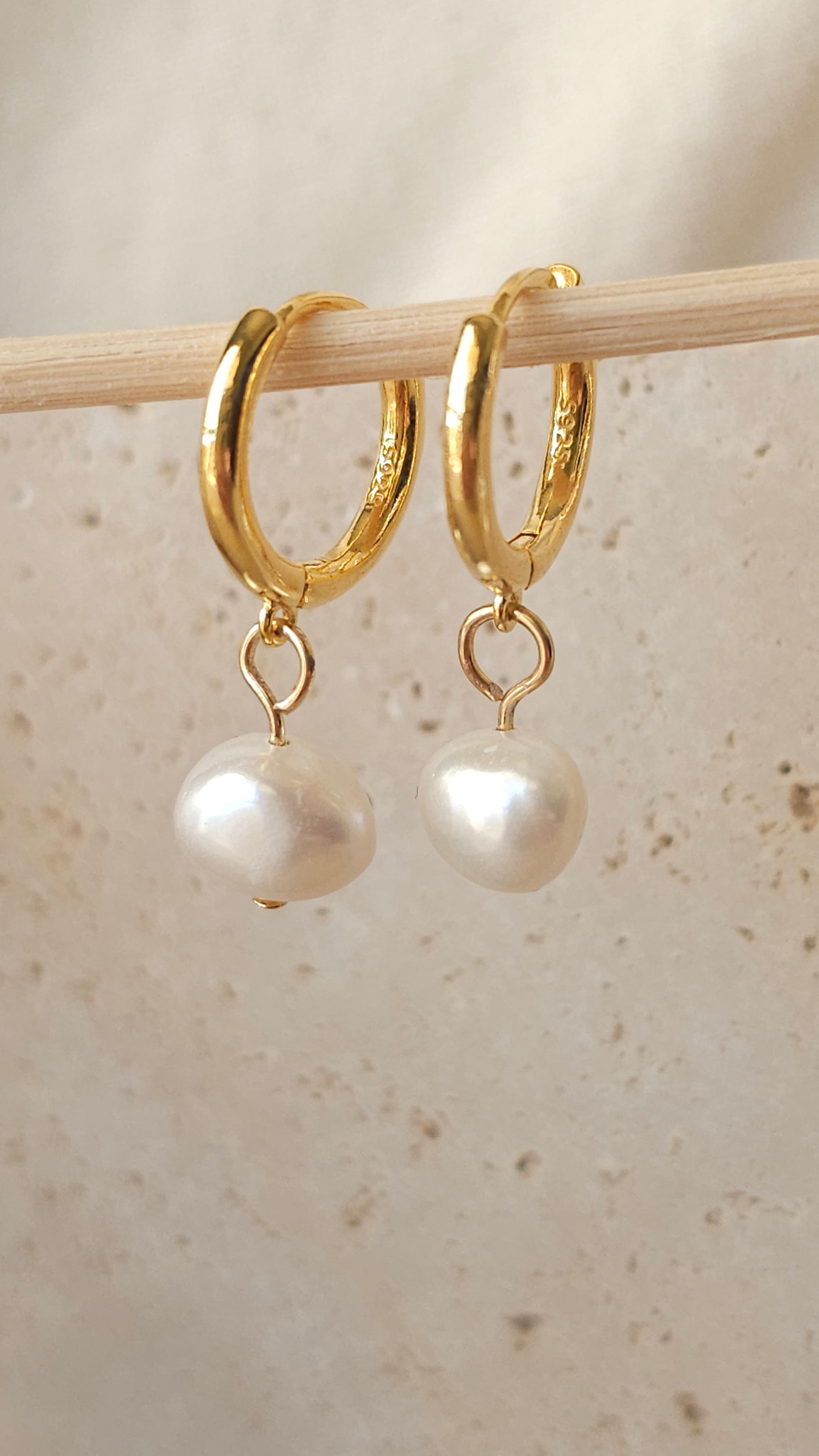 Lyra Pearl Hoops