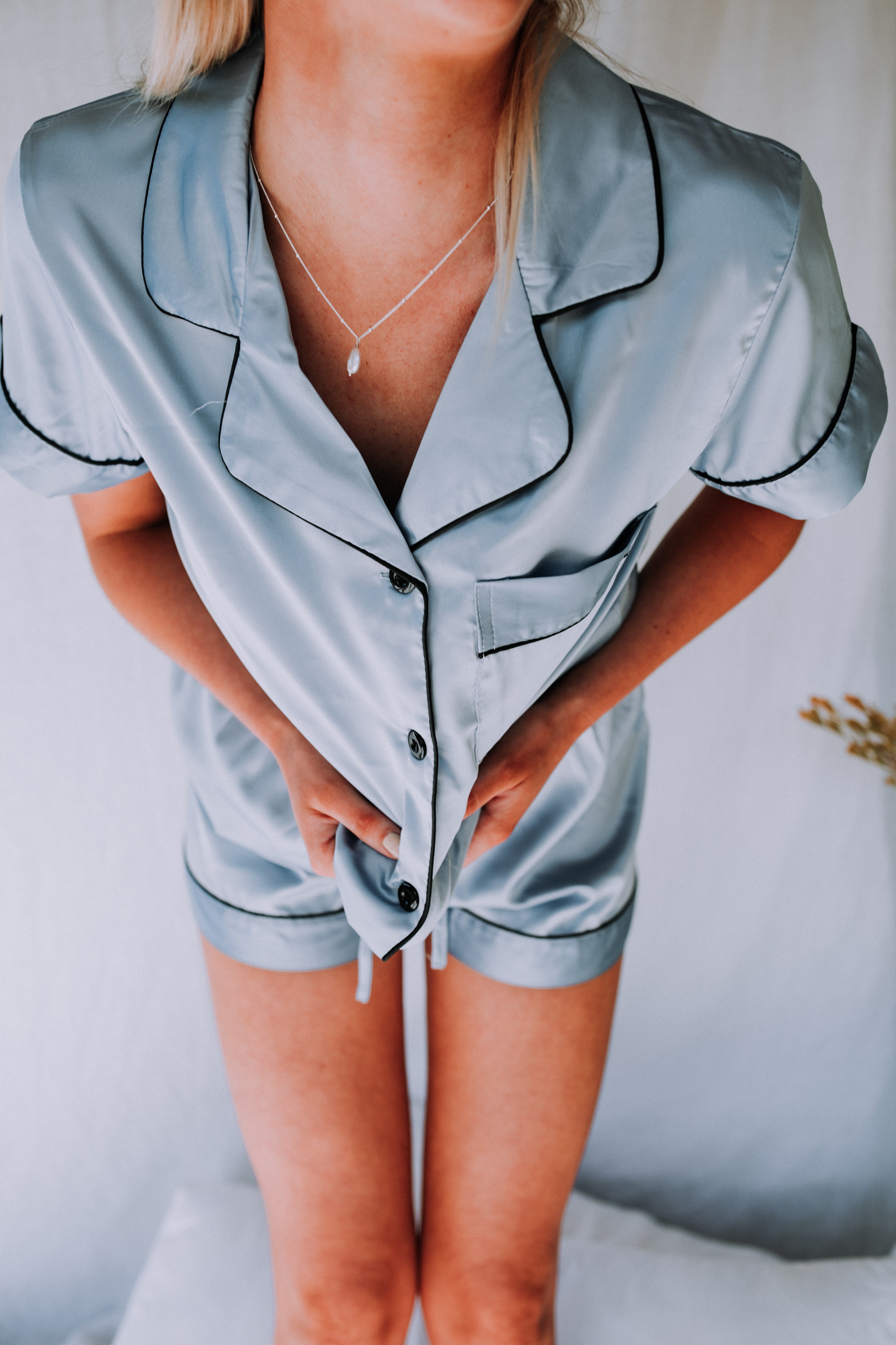 Luxe Pyjamas - Dusty Blue
