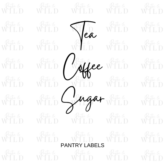 Tea / Coffee / Sugar Labels | Premium Vinyl