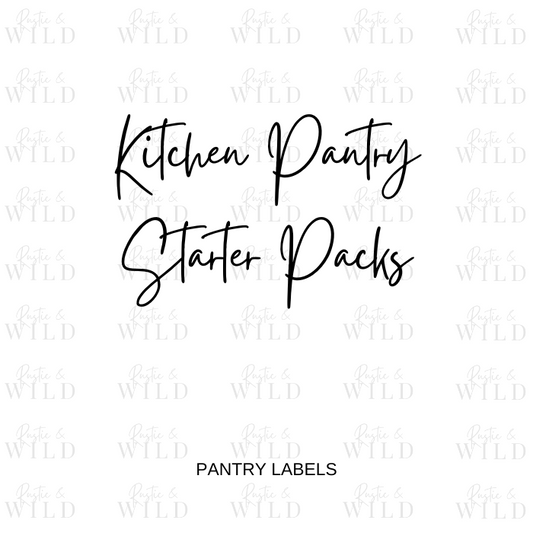 Kitchen Pantry Starter Pack Labels | Premium Vinyl