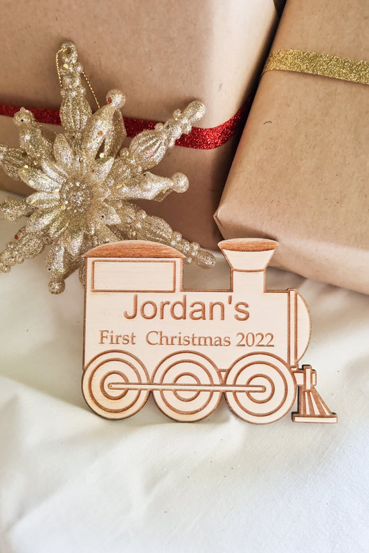 Baby's First Christmas Train Plaque