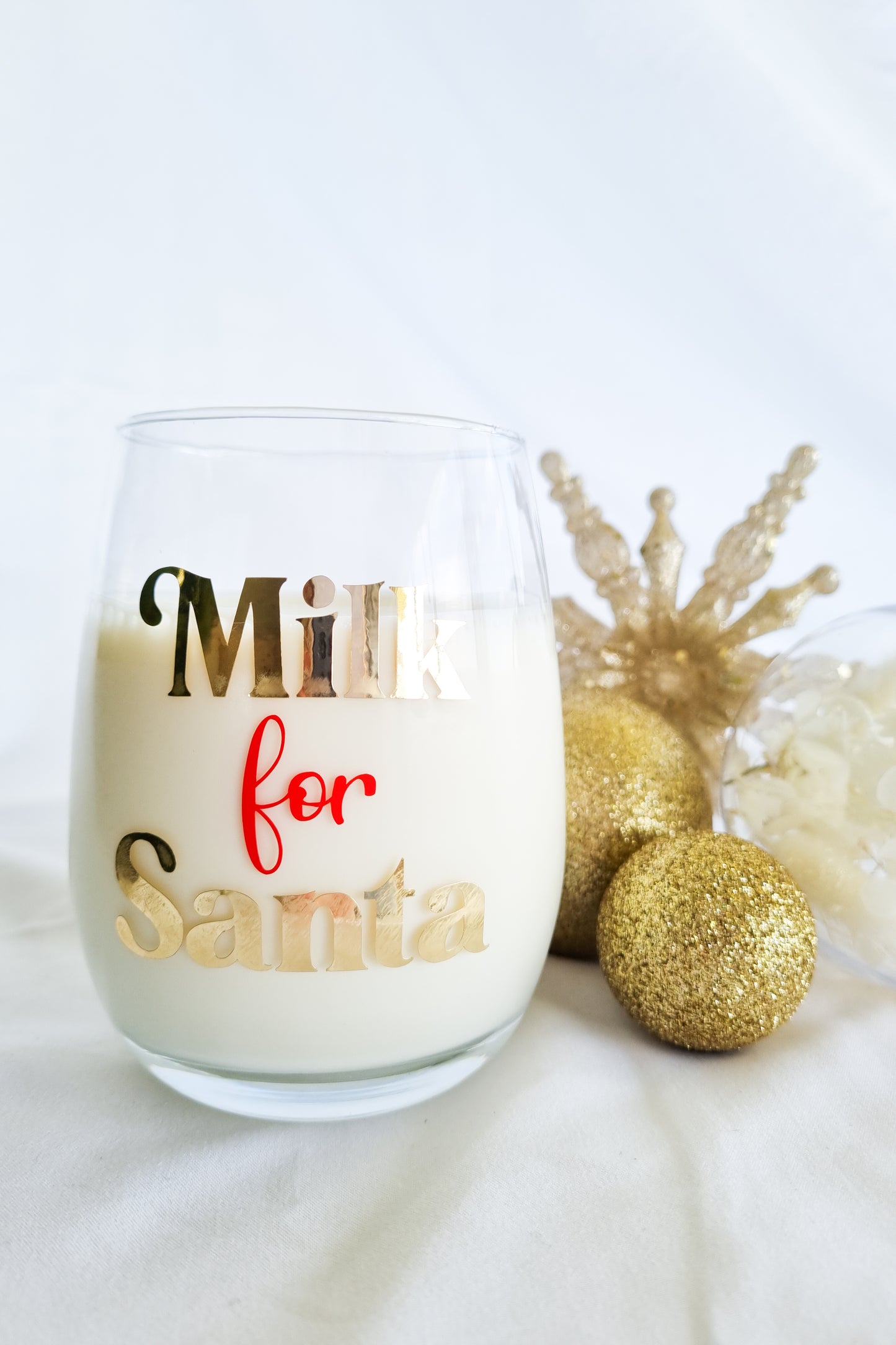 Milk for Santa Glass