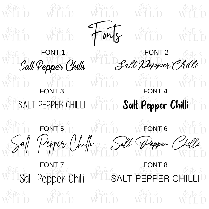 Salt / Pepper / Chilli Labels  | Premium Vinyl